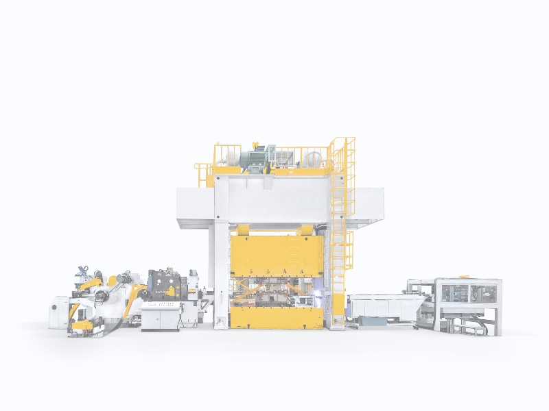 精准冲压与落料线联动体系： 三合一91视频污版免费下载冲床与堆垛系统的卓越协同